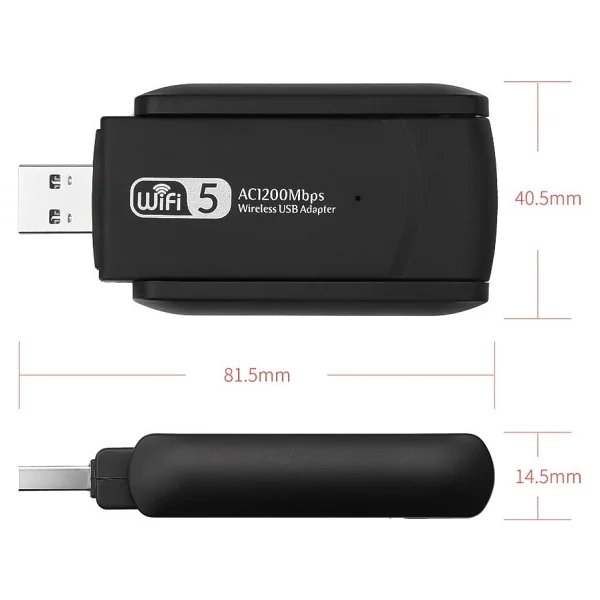 Ac1200 Mbps Dual Band USB 3.0 Adaptör Kablosuz Wi-Fi Alıcı - Görsel 3