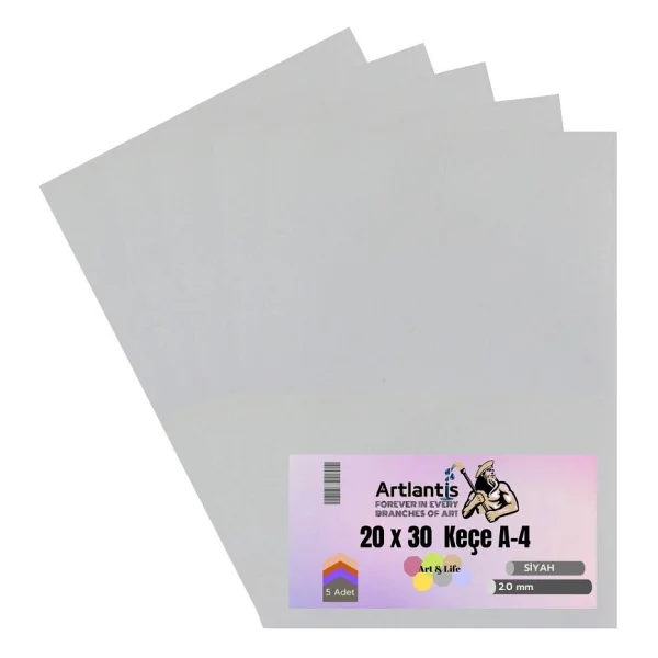 Artlantis Beyaz Keçe A4 2 Mm 20x30 Cm 5 Li 1 Paket Okul Kreş Etkinlik - Görsel 6