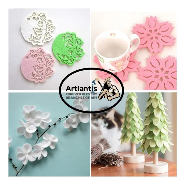 Artlantis Beyaz Keçe A4 2 Mm 20x30 Cm 5 Li 1 Paket Okul Kreş Etkinlik - Görsel 3