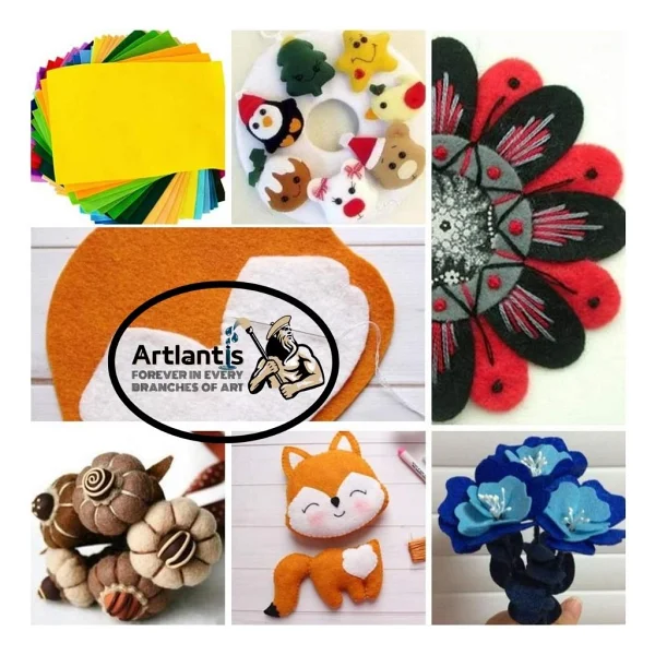 Artlantis Beyaz Keçe A4 2 Mm 20x30 Cm 5 Li 1 Paket Okul Kreş Etkinlik - Görsel 5