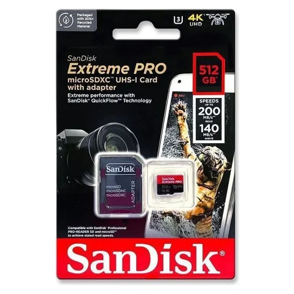 Sandisk Extreme Pro Sdsqxcd-512g-Gn6ma Class 10 Uhs-I A2 V30 512 GB Micro Sd Kart - Görsel 4