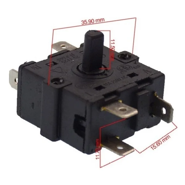 Popüler Kumtel Lx6331 - Lx6334 Uyumlu Fanlı Isıtıcı Anahtarı - Görsel 3