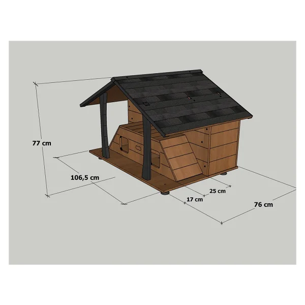 Mandu Ahşap Lüks Kedi Evi - Görsel 5