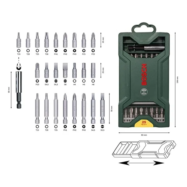Bosch X-Line 25 Parça Vidalama Ucu Seti - Görsel 4