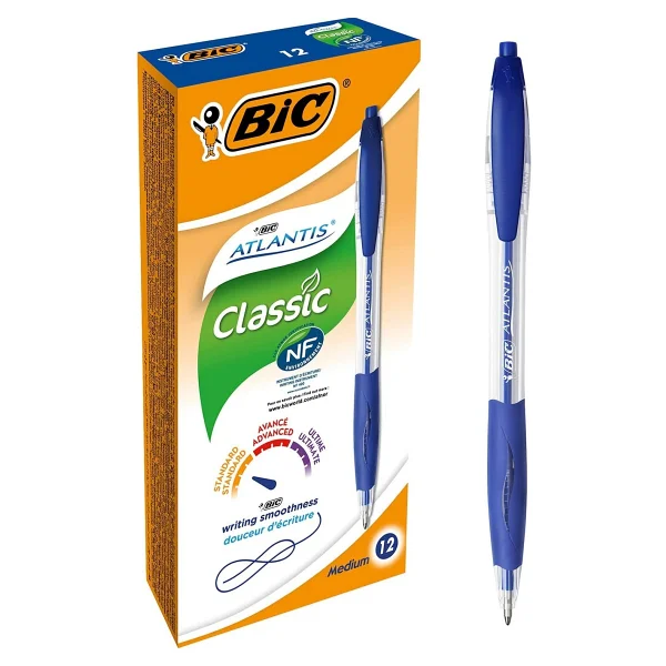 Bic Atlantis Classic Basmalı 1.0 Mm 12'li Tükenmez Kalem - Görsel 4
