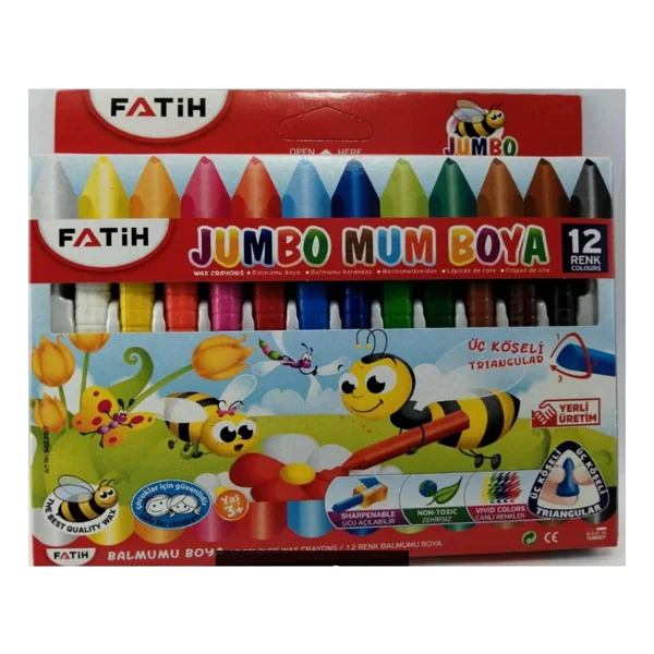 Fatih 12 Renk Jumbo Ucgen Mum Boya - Görsel 2