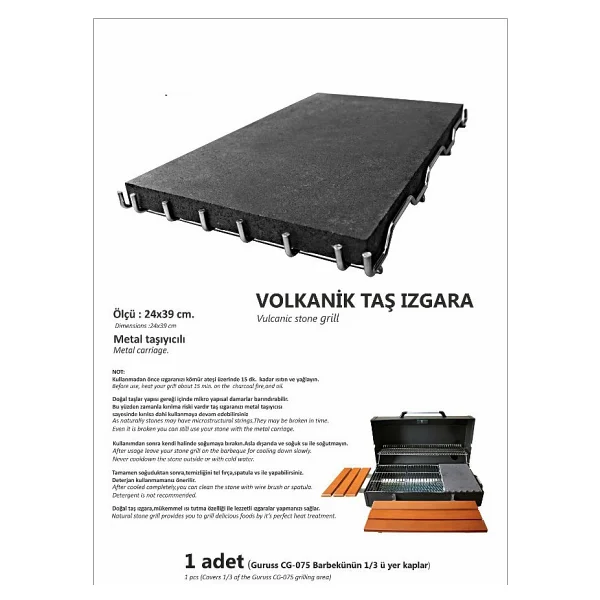Guruss Cg-075 Tam Set Kırmızı Kömürlü Barbekü Mangal - Görsel 6