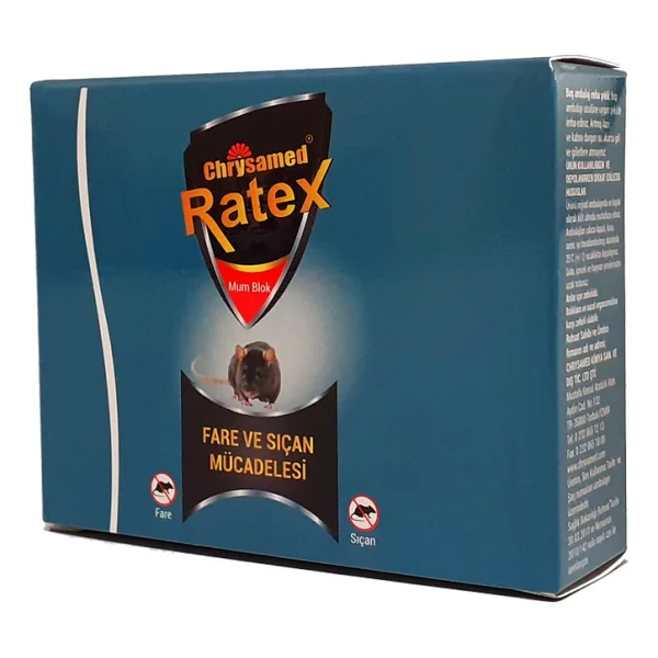 Chrysamed Ratex Hazır Mum Blok 100 Gr Fare İlacı - Görsel 4