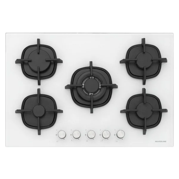Silverline Cs5364w01 75 Cm Wok Gözlü Beyaz Cam Ankastre Ocak - Görsel 10