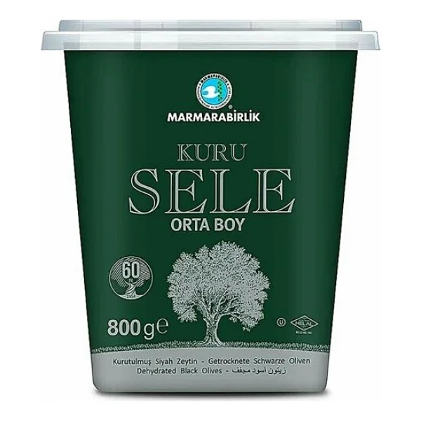 Marmarabirlik Kuru Sele 800 Gr 3xs (381-410) Siyah Zeytin - Görsel 2