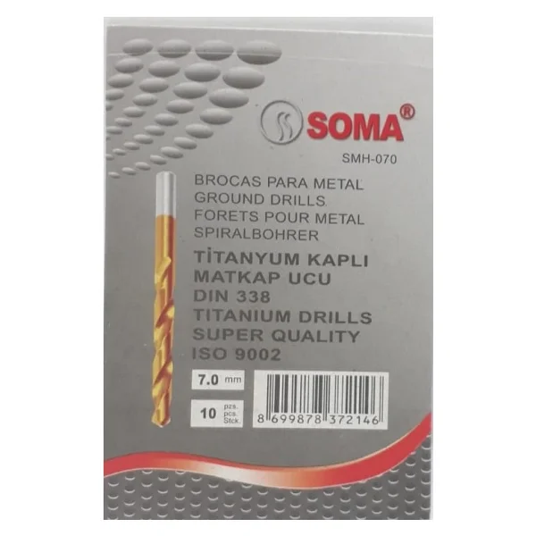 Soma Smh-070 Titanyum Kaplı Matkap Ucu 5 Mm 10'lu - Görsel 6