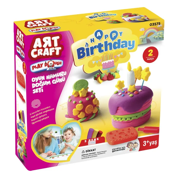 Art Craft Doğum Günü Oyun Hamuru Seti 150 Gr 03575 - Görsel 6
