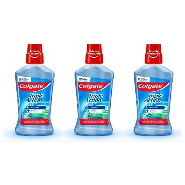 Colgate Triple Action Üçlü Etki 500 Ml 3 Adet Gargara - Görsel 2