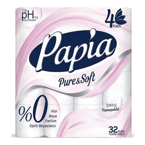 Papia Pure & Soft 4 Katlı 32'li Tuvalet Kağıdı - Görsel 2