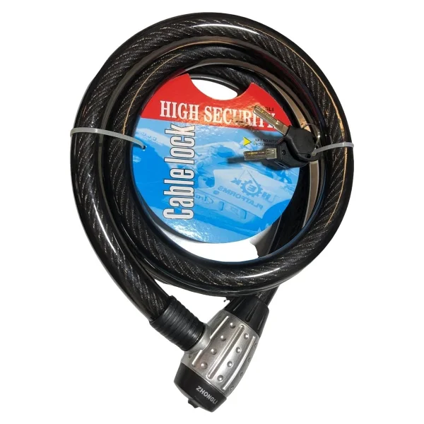 Jiekai Motosiklet Kilidi Çelik Güçlendirilmiş Halat Zincir Kilit 25x150 (Mavi) (Işıklı Kilit) - Görsel 3