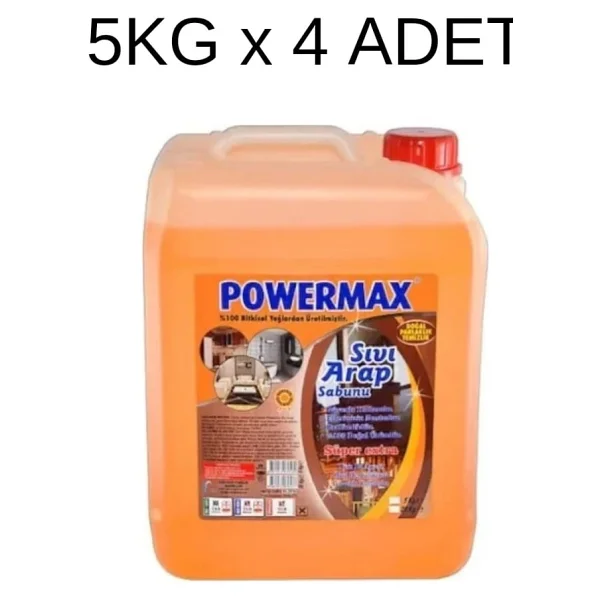 Powermax Sıvı Arap Sabunu 4 Adet X 5 Kg - Görsel 2