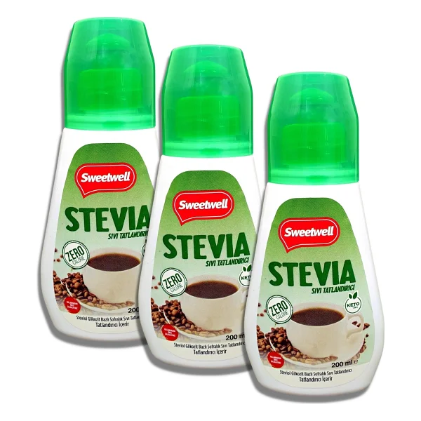 Sweetwell Stevia Sıvı Tatlandırıcı Sıfır Kalori 3 X 200 Ml - 600 Gr - Görsel 6