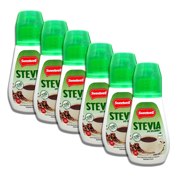 Sweetwell Stevia Sıvı Tatlandırıcı Sıfır Kalori 6 X 200 Ml - 1,2 Kg - Görsel 6
