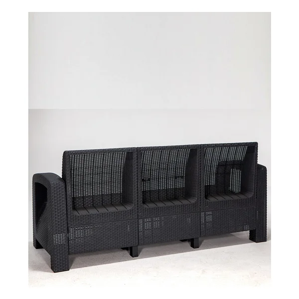 Modalife Olimpos 3'lü Koltuk Balkon&Teras Bahçe Mobilyası / Antrasit - Renkli - Görsel 4