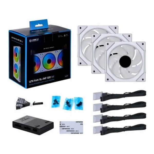 Lian Li Uni Fan Sl-Infinity Beyaz 120 Mm 3'lü Argb Kasa Fanı - Görsel 5