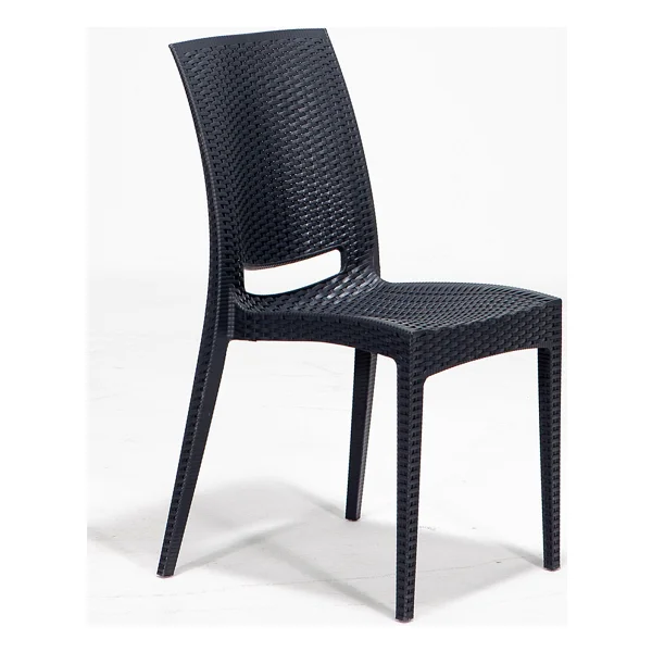 Mobetto 4 Adet Rattan Antrasit Sandalye / Balkon-Bahçe-Teras - Renkli - Görsel 2