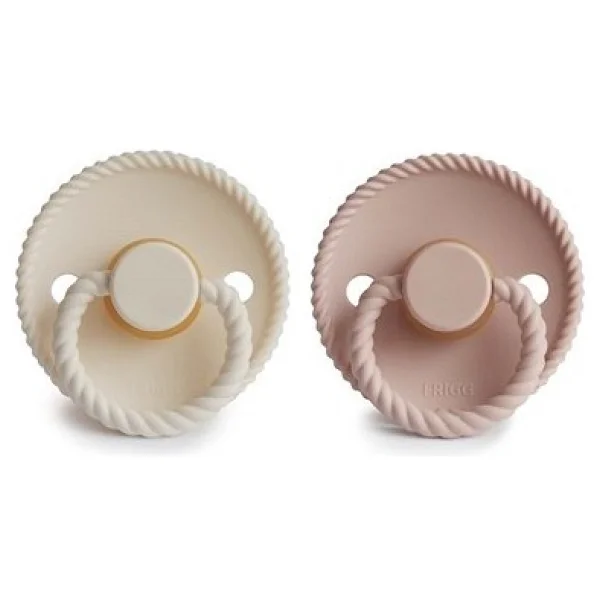 Frigg Rope İkili Kauçuk 6-18 Ay Emzik Blush-Cream - Görsel 2