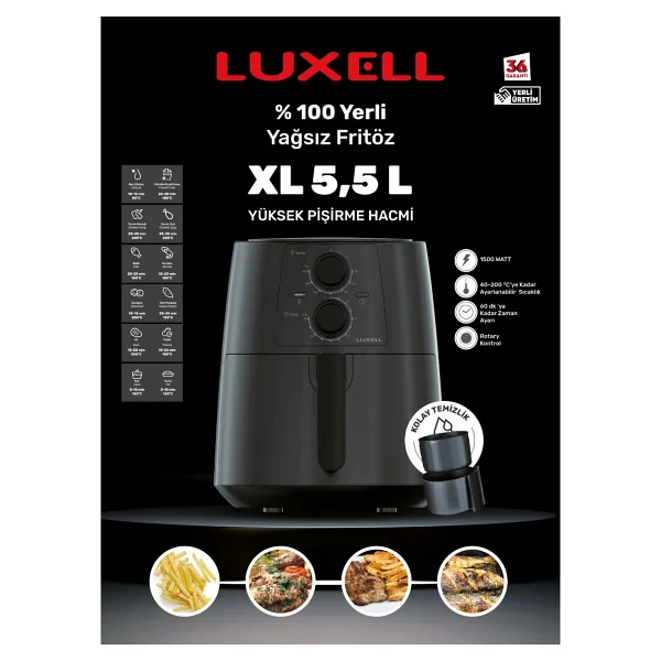 Luxell Fastfryer Lxfc-5130 5.5 Lt Yağsız Fritöz - Görsel 7