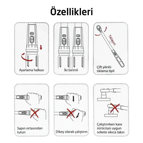 Ceta Form D02F2-2130 Exacto 1/2'' 60-300 Nm Tork Anahtarı - Görsel 6