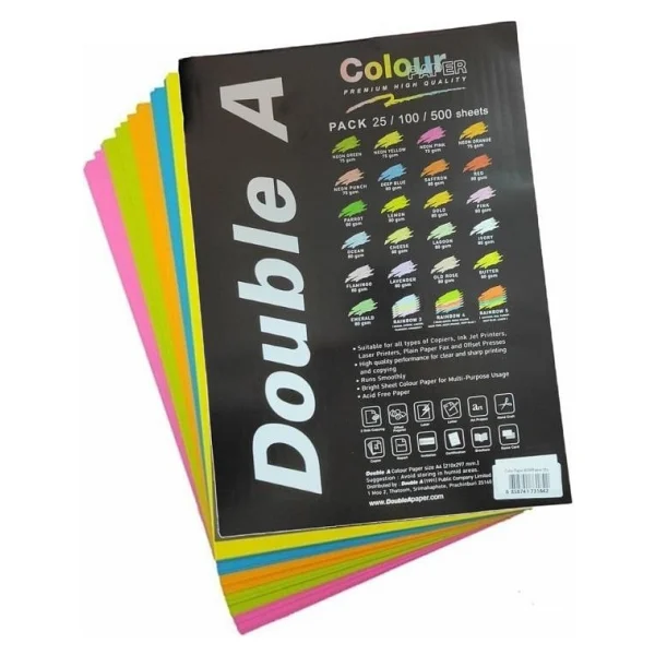Double A Office Mate A4 25 Yaprak Renkli Fotokopi Kağıdı - Görsel 3