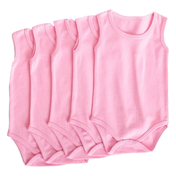Finezza Lafiny Pamuk Çıtçıtlı Bebek Body Zıbın 5'li Paket - 1369 - Pembe - 6 - 9 Ay - Görsel 7