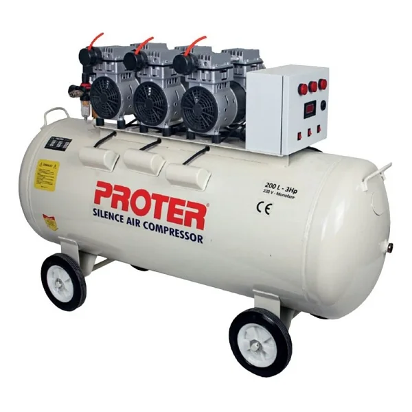 Proter 200 Lt 3 Hp Sessiz Yağsız Monofaze Hava Kompresörü - Görsel 2