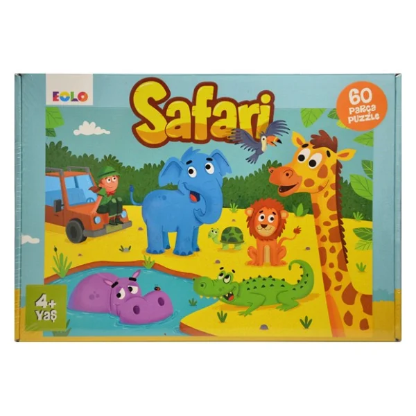 Eolo Safari 60 Parça Yer Puzzle - Görsel 4