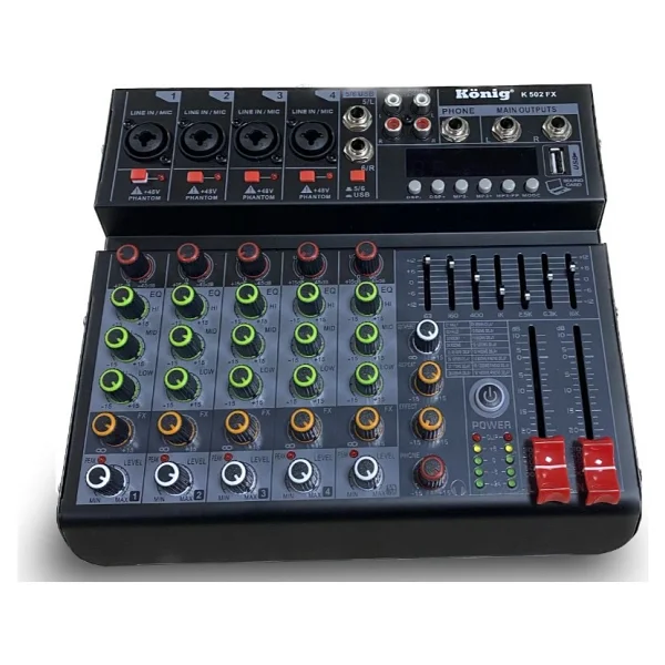 König K-502fx 5 Kanal Ses Mikseri - Görsel 3
