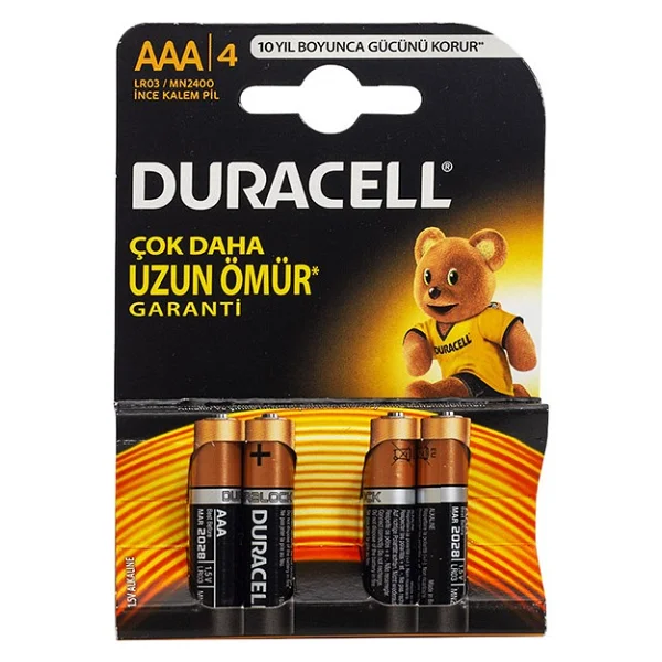 Duracell Lr03/Mn2400 4'lü Alkalin Aaa İnce Kalem Pil - Görsel 5
