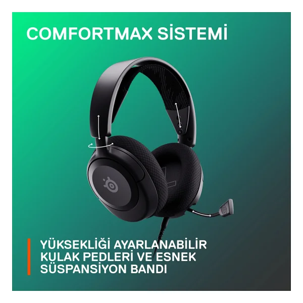 Steelseries Arctis Nova 1 Kablolu Kulak Üstü Oyuncu Kulaklığı - Görsel 4