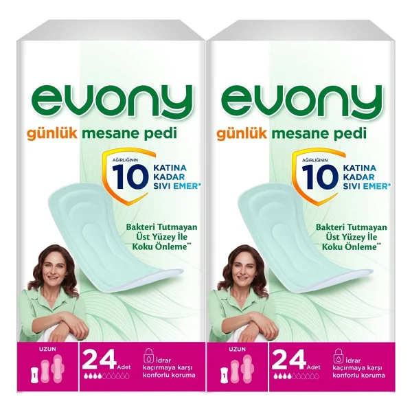Evony Uzun 24'lü 2 Adet Günlük Mesane Pedi - Görsel 3