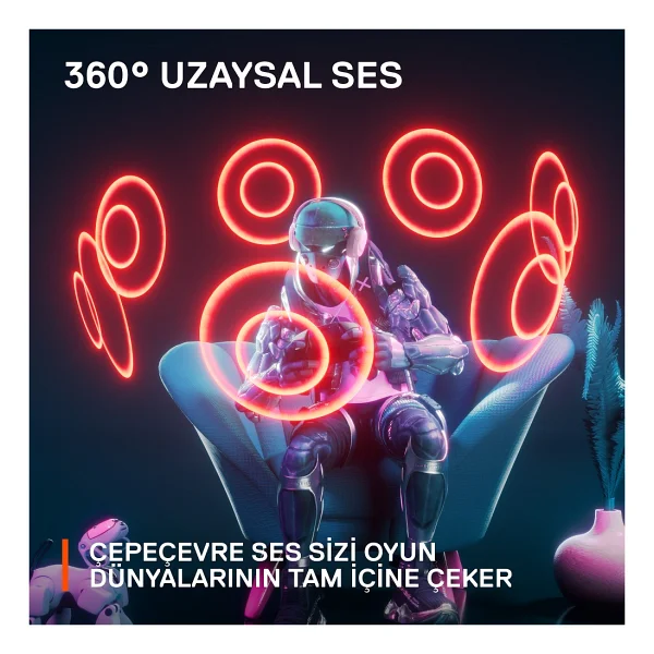 Steelseries Arctis Nova 1 Kablolu Mikrofonlu Oyuncu Kulaklığı - Beyaz - Görsel 6