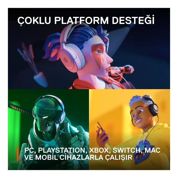 Steelseries Arctis Nova 1 Kablolu Mikrofonlu Oyuncu Kulaklığı - Beyaz - Görsel 10