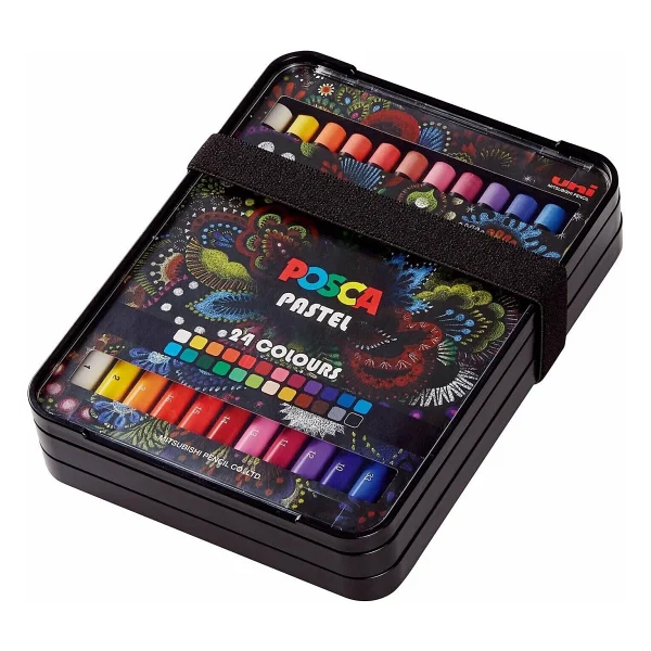 Uni-Ball Posca Kutulu 24'lü Pastel Boya Kalemi - Görsel 2