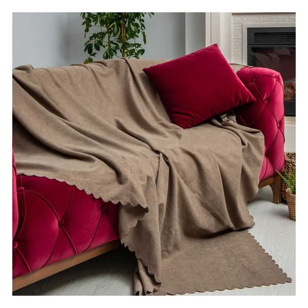 Latuda Concept Kaymaz Koltuk Örtüsü Çift Taraflı Mikrofiber Şönil 175x300 Cm Kapuçino - Kedi Köpek Ve Çocuk Dostu - 175 X 300 Cm - Görsel 3
