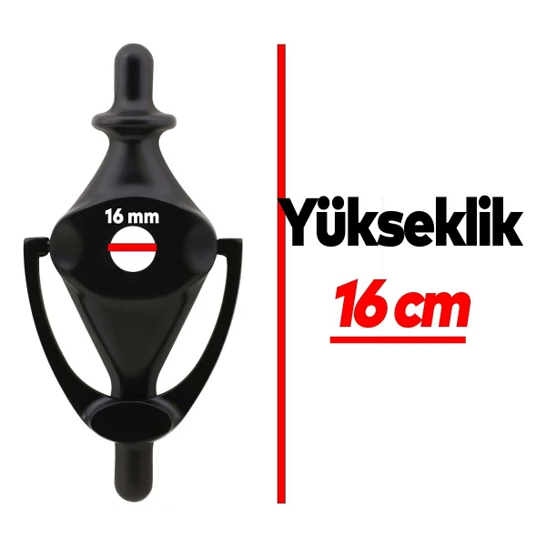 Badem10 Kumru Kapı Tokmağı Taktak Dürbün Uyumlu Tak Tak Zil Siyah - Görsel 2