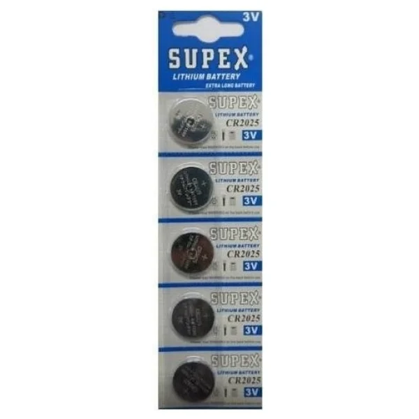 Supex Cr2025 3v 5'li Lityum Düğme Pil - Görsel 3