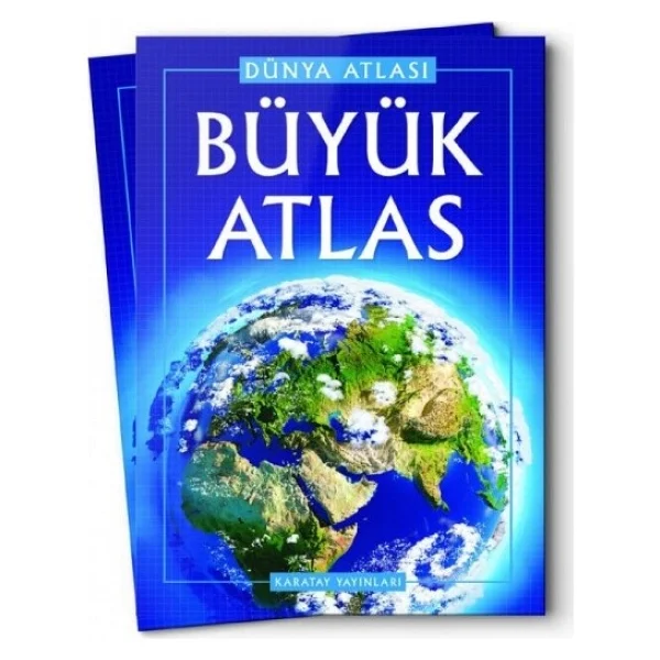 4e Karatay Büyük Atlas Dünya Atlası Karton Kapak - Görsel 2