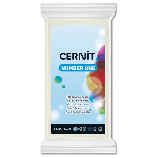 Cernit Number One Polimer Kil 500 Gr. 027 Opaque White - Görsel 2