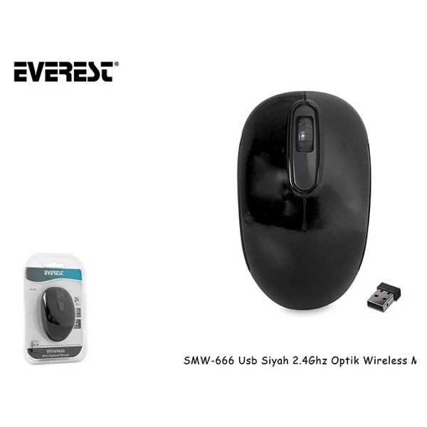 Everest Smw-666 Siyah Optik Kablosuz Mouse - Görsel 7
