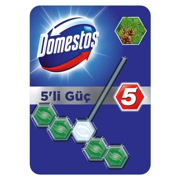 Domestos Wc Blok 5'li Güç Çam Ferahlığı 9 Adet - Görsel 2