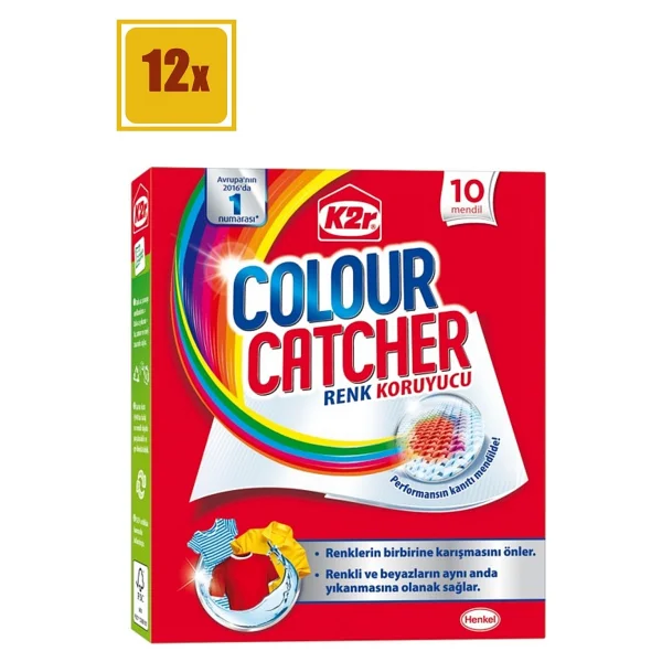 K2r Colour Catcher Renk Koruyucu Mendil 10'lu 12 Adet - Görsel 3