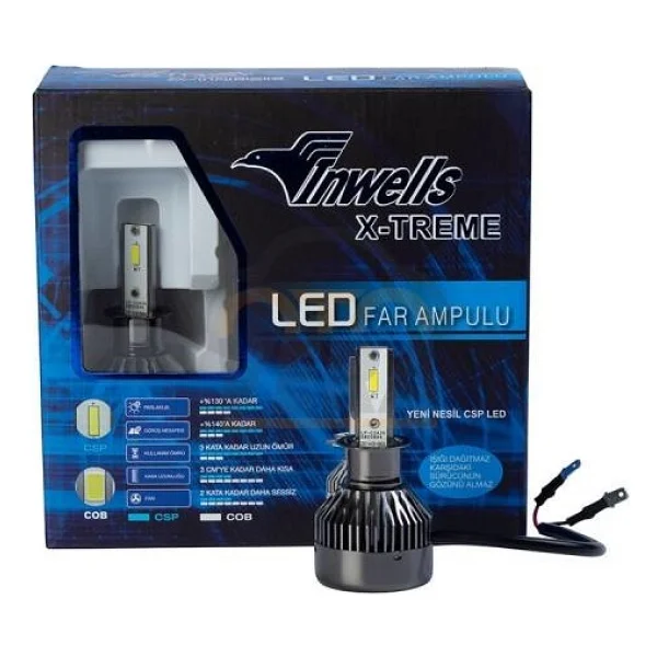 Inwells X-Treme LED Xenon (Zenon) H1 / H3 / H4 / H7 / H11 / H27 / 9005 / 9006 - Görsel 3