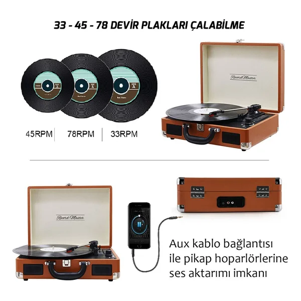 Record Master T310ch Kahverengi Çantalı Pikap - Görsel 3