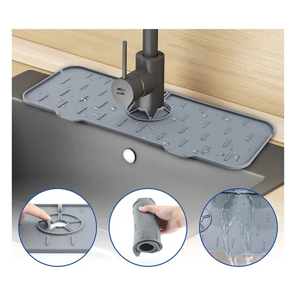 Vigentino Su Tutucu Musluk Matı - Gri V-038-02 - 37 Cm - Görsel 2